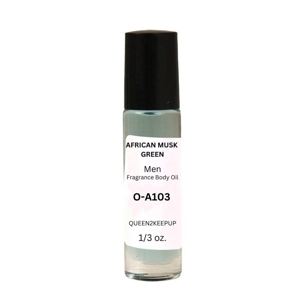 African Musk Green (Men) Body Oil 10 ml Fragrance All Natural 1/3 oz Roll-On